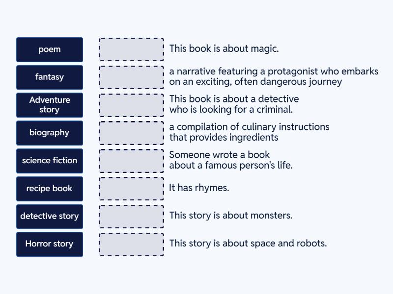 Types of books - Match up