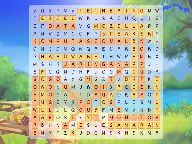 Temukan istilah dalam informatika 7i wordsearch