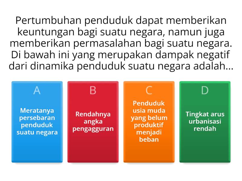 Materi Dinamika Penduduk - Quiz