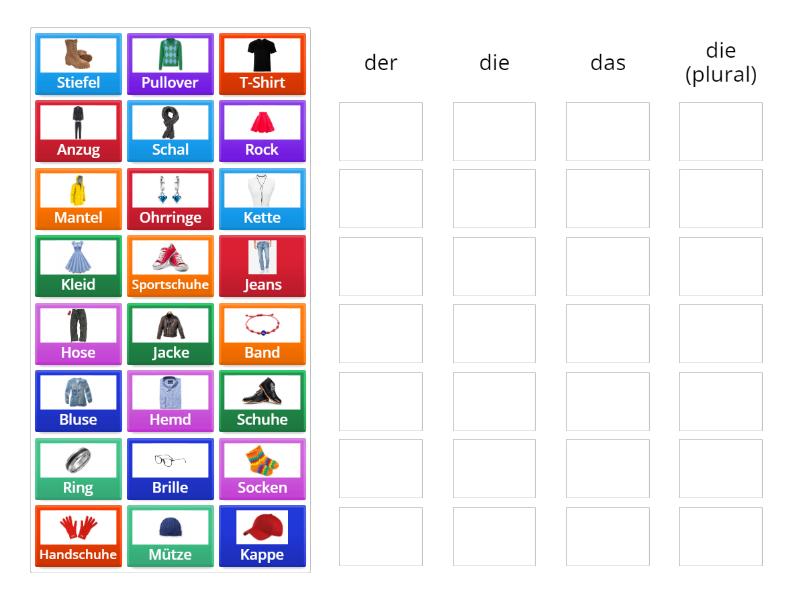 Kleidung Der Die Das