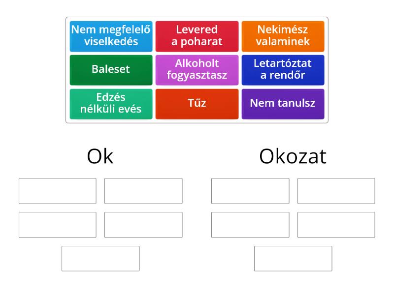 Ok-okozat - Group sort