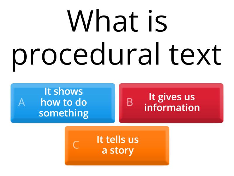 Procedural Texts Quiz