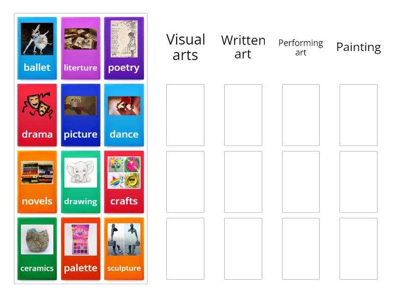 Classify the words. - Group sort