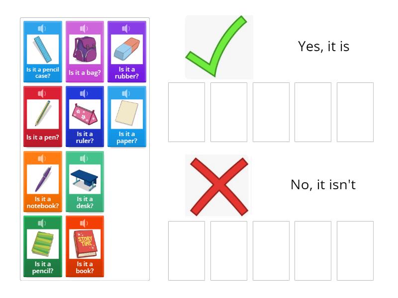 Is it a..? School things sorting - Group sort