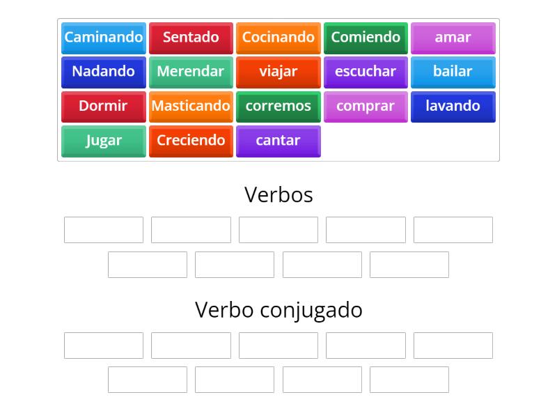 Verbos Verbos Conjugados Group Sort