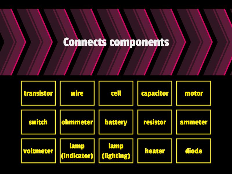 Components of an electric circuit - Find the match