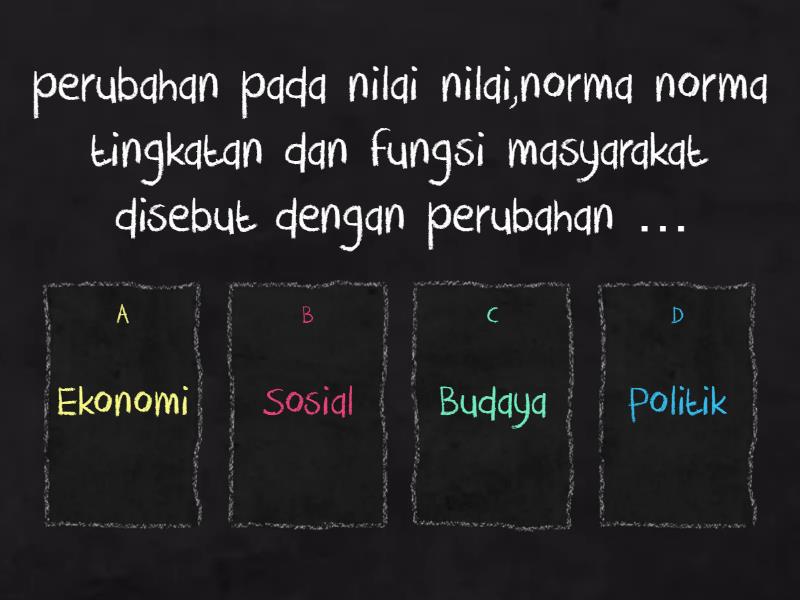 Perubahan Sosial Budaya - Cuestionario