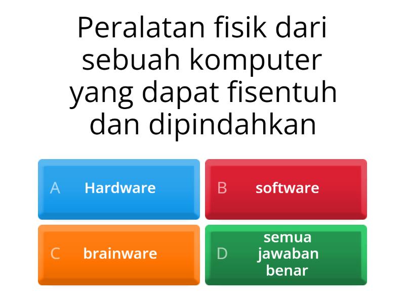 Komponen Perangkat Keras Dan Perangkat Lunak - Вікторина