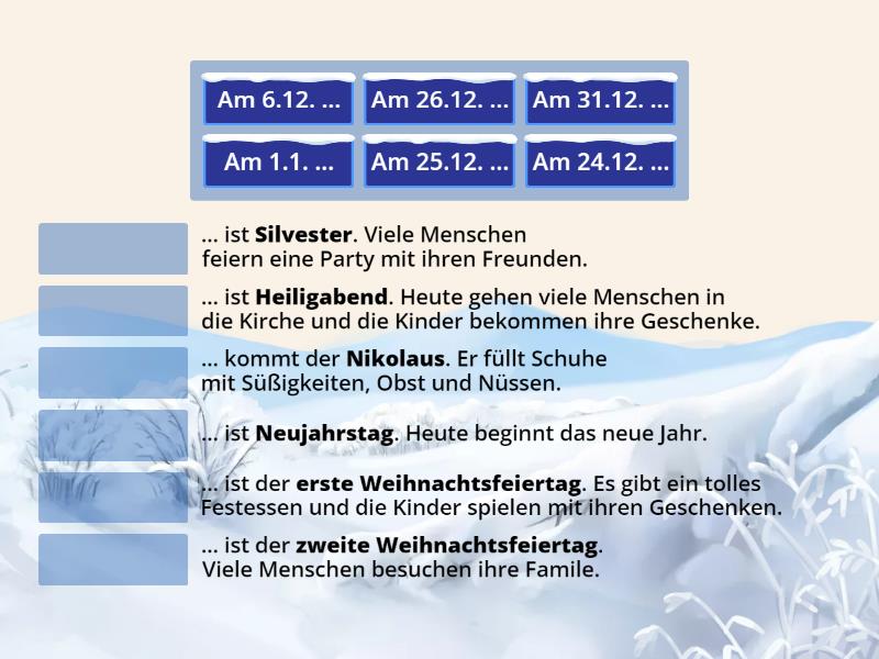 Weihnachten Und Silvester In Deutschland - It's A Match