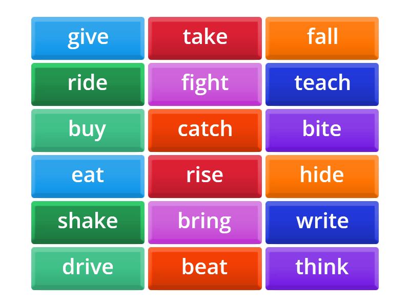 irregular verbs A1.2 - Flip tiles