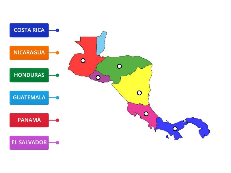PaÍses Hispanohablantes De AmÉrica Central Labelled Diagram 0243