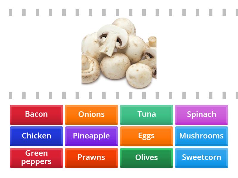 Pizza Toppings Matching Game S1/S2 - Find the match