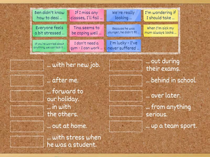 Focus 2 Unit 8 Phrasal verbs - Match up