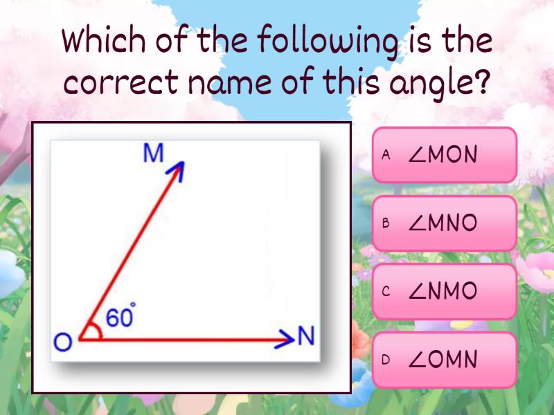 Angles and angle pairs quiz