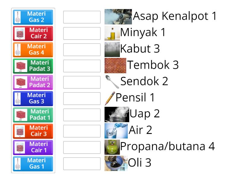 Topik B. Memangnya Wujud Materi Seperti Apa? - Match Up