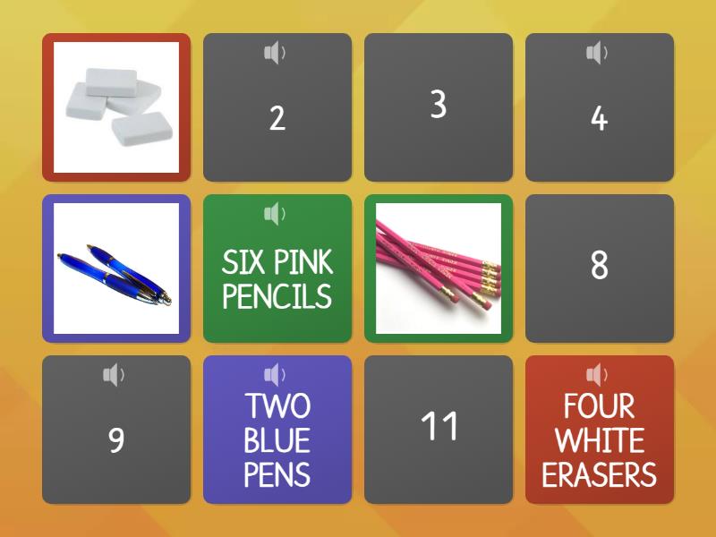 School materials Memory game Matching pairs