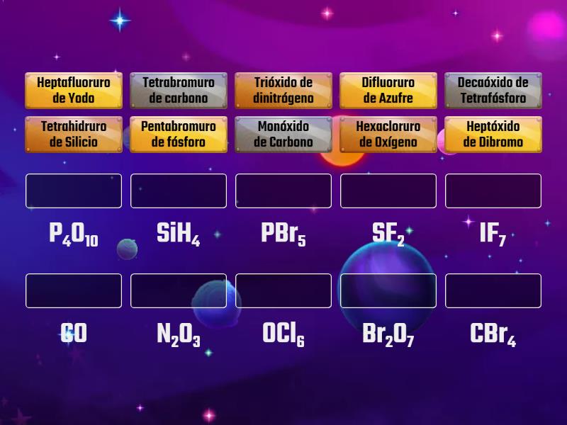 Nomenclatura de Compuestos Moleculares - Match up
