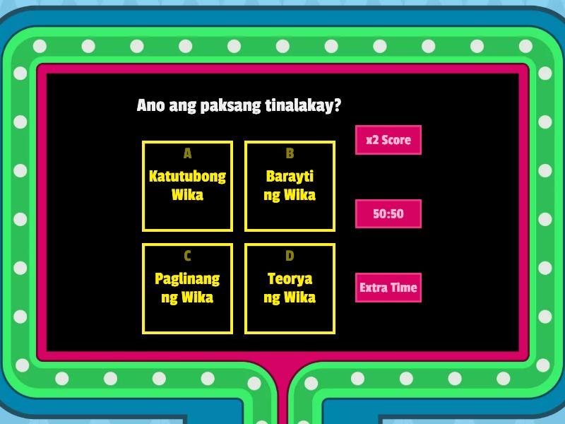 BARAYTI NG WIKA PAGLALAPAT - Gameshow Quiz