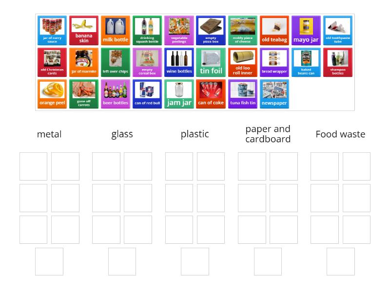 Recycling game - Group sort