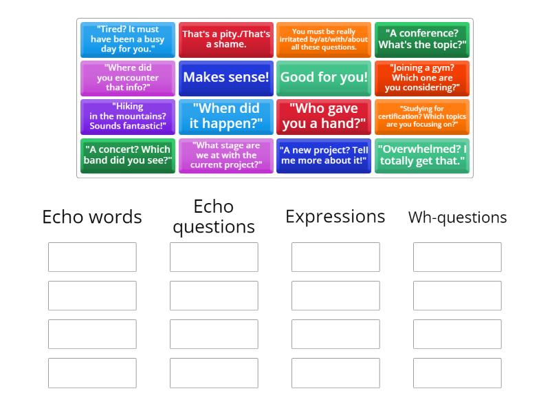 Small talk techniques - Group sort