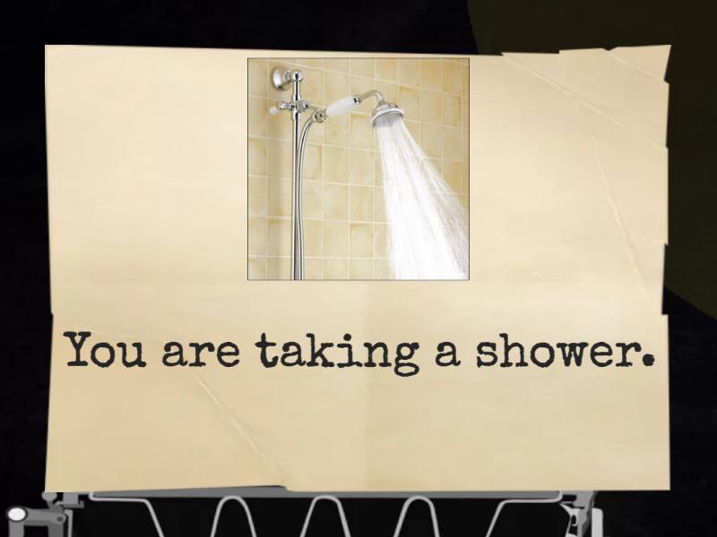 to take a shower принимать душ Flash cards