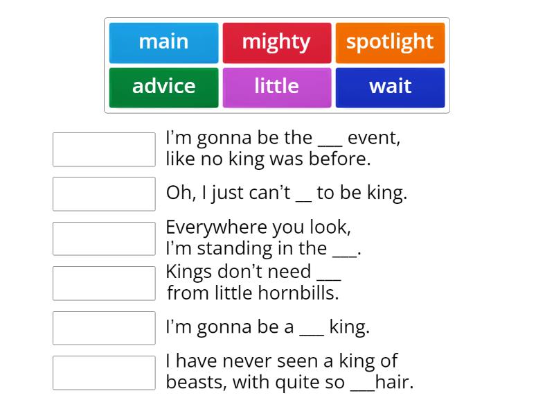 The Lion King - Match up
