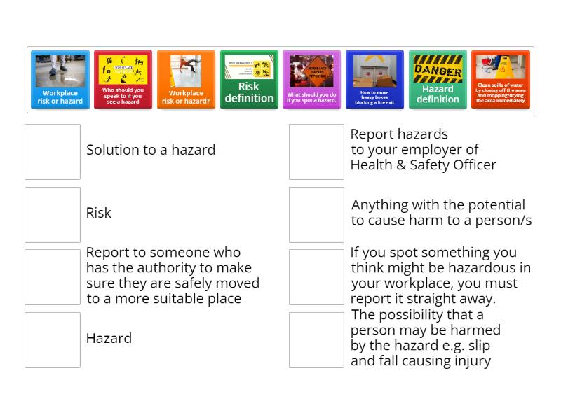 Common Workplace Hazards - Match up