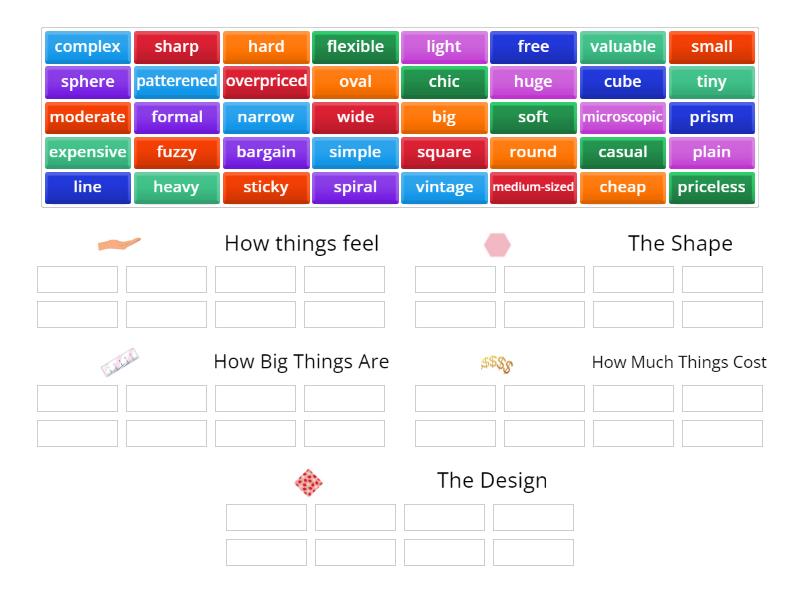 Describing Things - Group sort