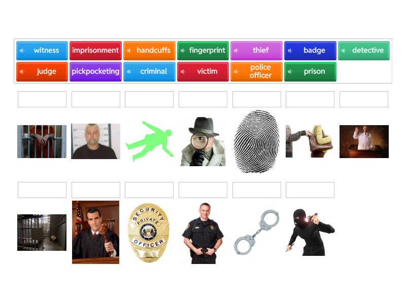 Crime words 1 - Match up