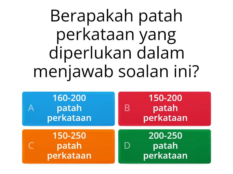 KARANGAN RESPON TERHAD - Quiz