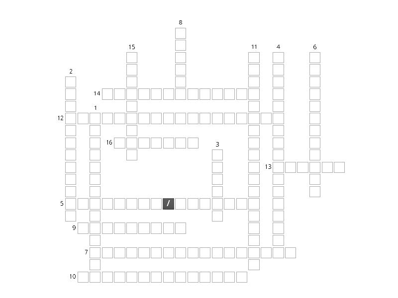 Atividades de Ama Crossword