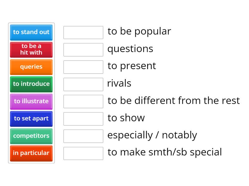 Find The Synonyms - Match Up