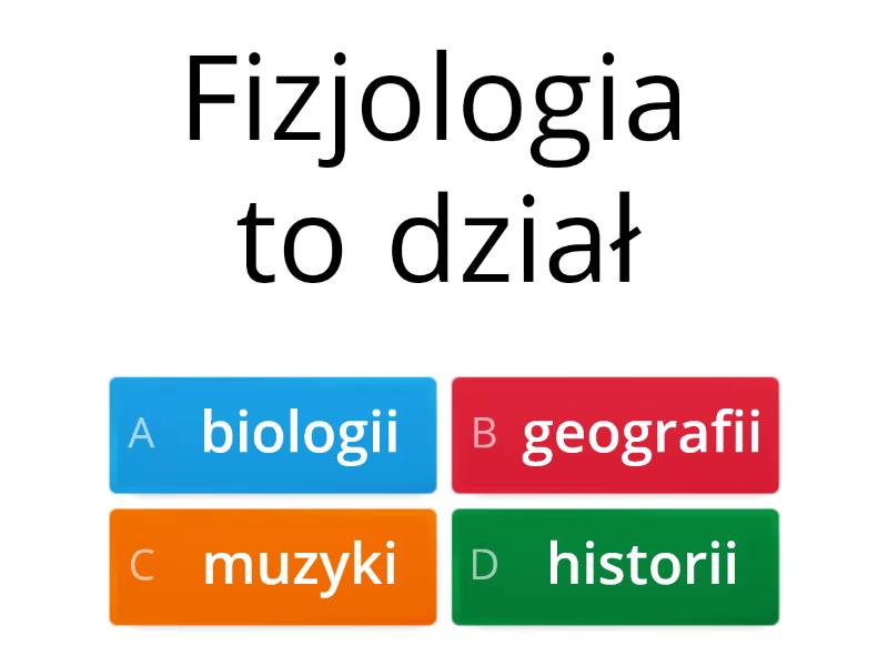 Działy Biologii - Test