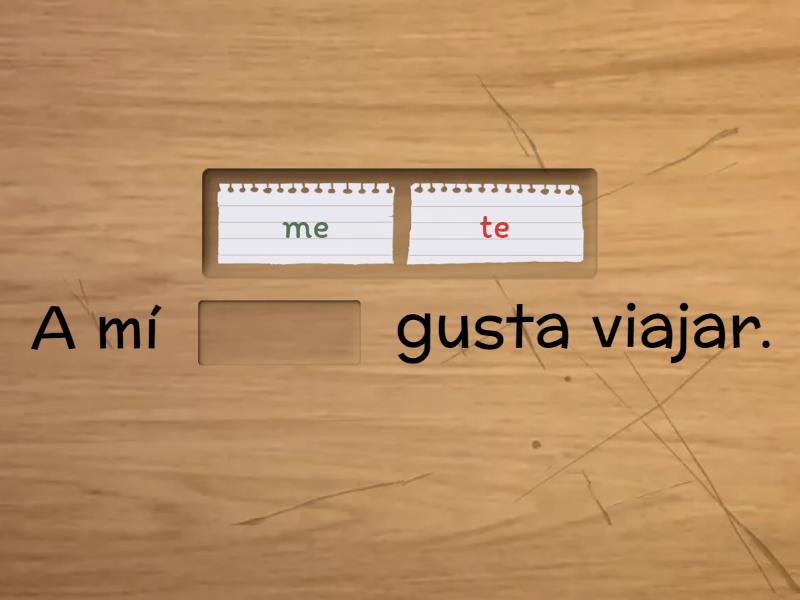 Los pronombres con el verbo GUSTAR - Complete the sentence