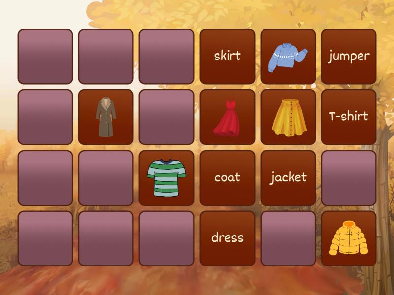 Clothes Memory - Matching pairs
