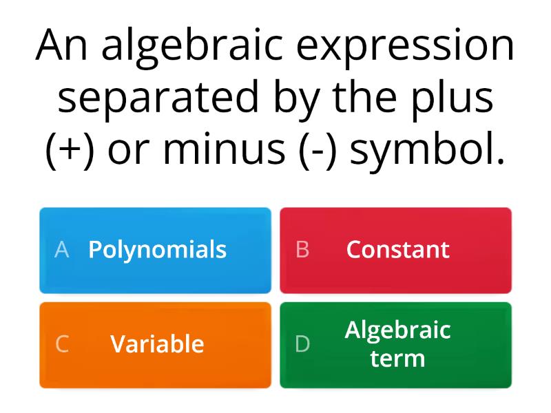 POLYNOMIALS - Quiz