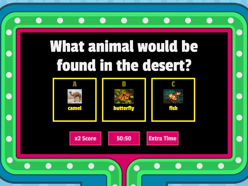 Desert Plants and Animals Gameshow quiz