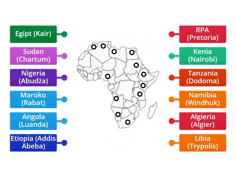 Mapa Polityczna Afryki Labelled Diagram