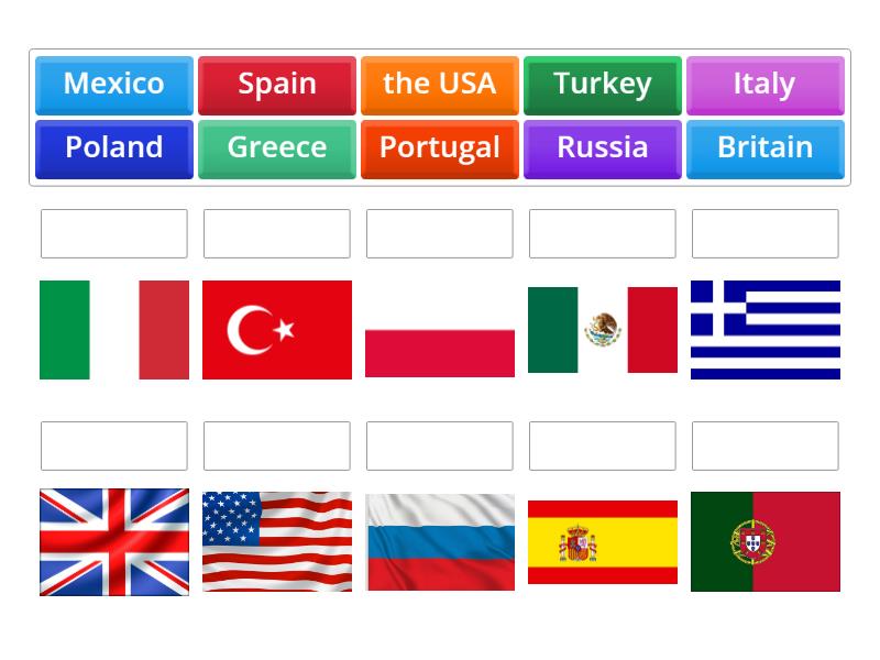 Spotlight 4 module 8 countries and flags - Match up