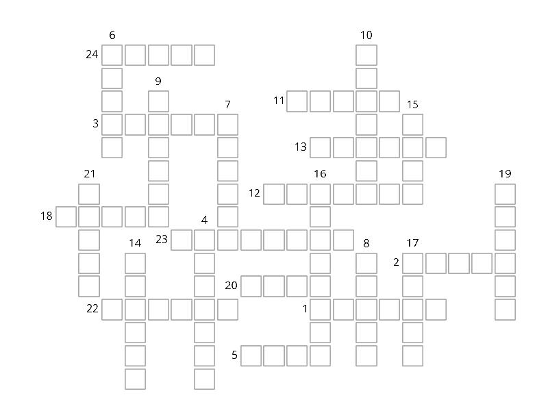 Week 11 Vocabulary Crossword