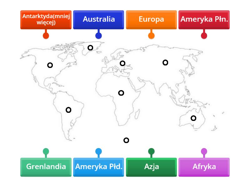 Kontynenty - Klasa 5 - Labelled Diagram