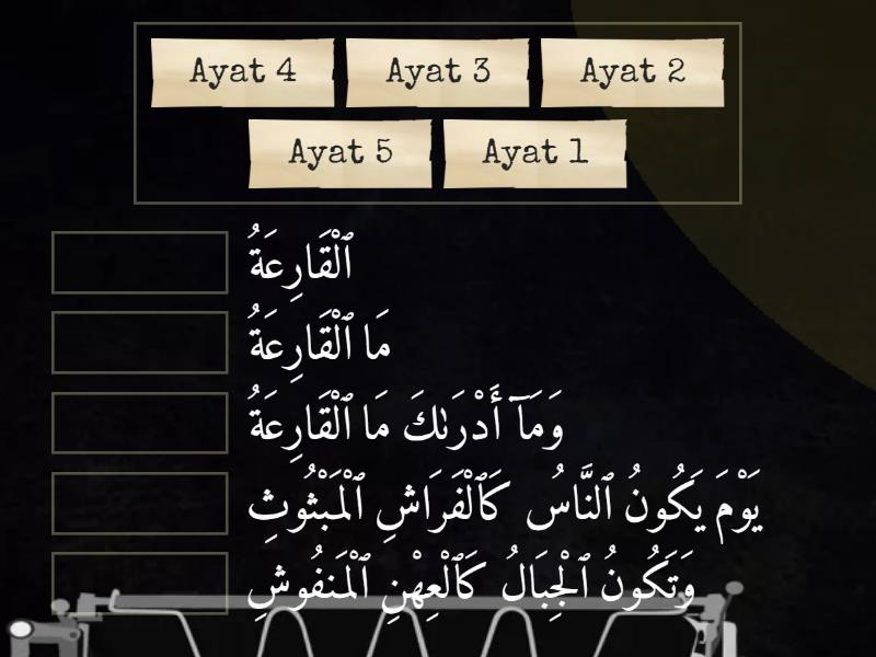 Susunan Surah Al Qariah Ayat Match Up