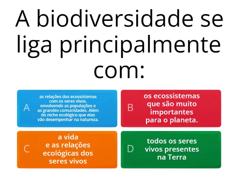 Biodiversidade E Os Seus Riscos - Quiz