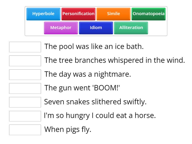 Figurative Language Match up