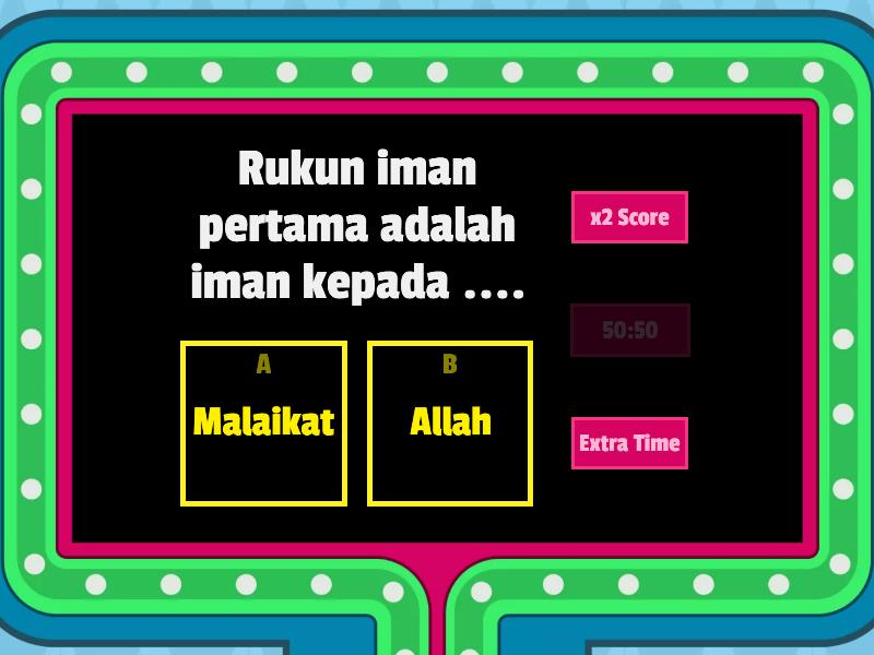 Aqidah Bab Rukun Iman Kelas 1 SD - Gameshow Quiz