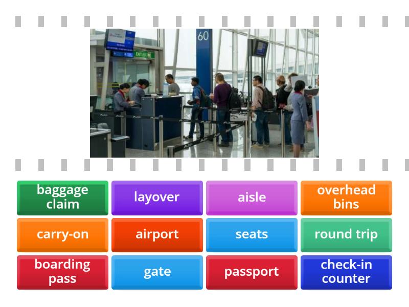 Airport Vocabulary - Find the match