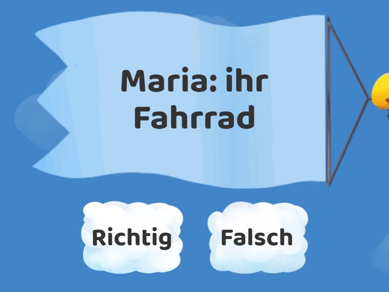 Possesivpronomen - Wahr oder falsch