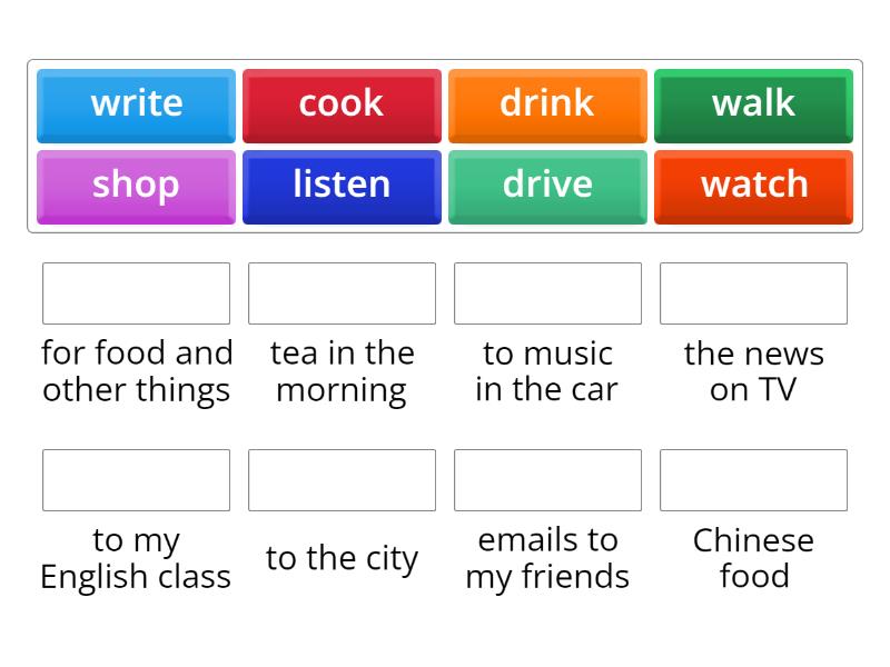20 Verb phrases - Match up