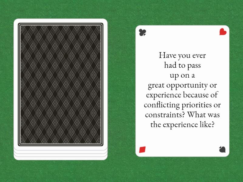 Buffet. Vocabulary revision. Cartas al azar