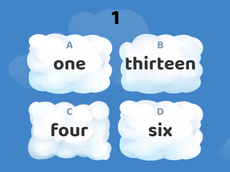 Numbers 1 to 20 - Quiz